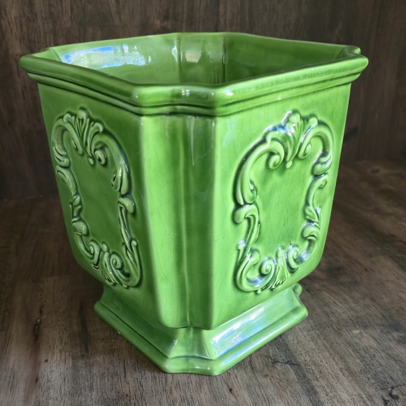 Vintage Italian green vase, Bassano ceramic - Picture 2 of 15